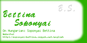 bettina soponyai business card